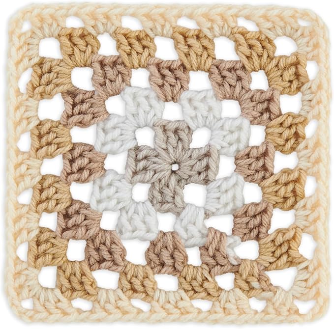 Red Heart All in One Granny Square Aran - Cream Yarn - 3 Pack of 250g/8.8oz - 100% Acrylic - #4 Worsted (Medium) - 381m/417Yards - for Knitting, Crochet and Amigurumi