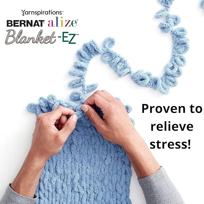 Bernat Alize Blanket-EZ Yarn, Seaport Teals