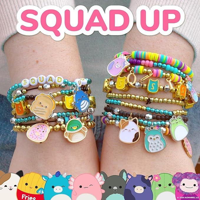 Original Squishmallows Bracelet Design Set, Cute & Friendship Bracelet Kit, Jewelry Making Kit, Charm Bracelet Making Kit, Beading & Jewelry Making, Friendship Bracelet Making Kit