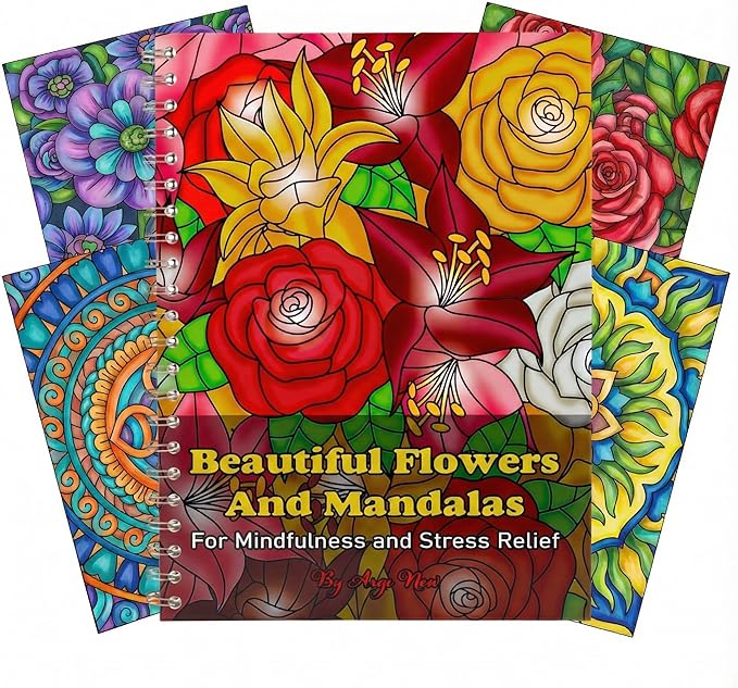 Adult Coloring Book for Women - Mandala and Flowers Designs - Stress Relief & Relaxation – Thick Paper Perforated Pages, Large A4 Format (40 Designs)