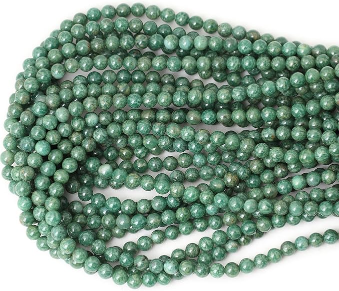 cheavian 60pcs 6mm natural african jade gemstone round loose beads for jewelry making diy findings 1 strand 15"