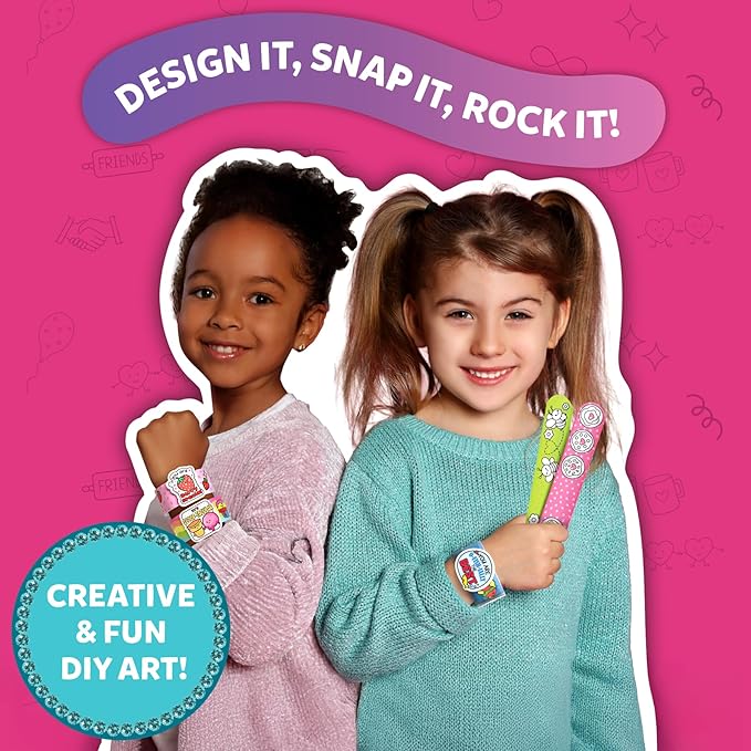skillmatics craft activity - snap bandz, friendship bands, diy jewelry art & craft activity, mess-free, creative kit, 8 bands (8.6"), gifts for girls & boys ages 4, 5, 6, 7, 8, 9, 10