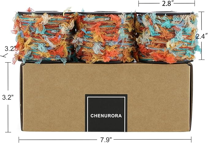 Artisanal Yarn Collection Multifiber Fancy Yarn for Knitting Crocheting Crafts DIY, Set of 3 Rolls (Oriental Aesthetic)