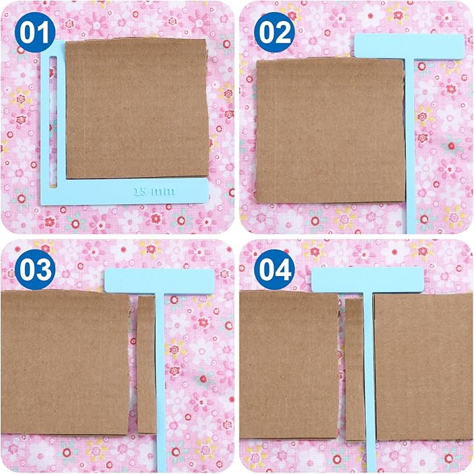 Bookbinding Easy Scrapbooking Tool for Starter 5pcs Complete Great Stencils and Cutter Guide Kit Can Be Made Into Notebook Calender Junk Journal Handbook Corner Miter Spine Spacer Divider Blue