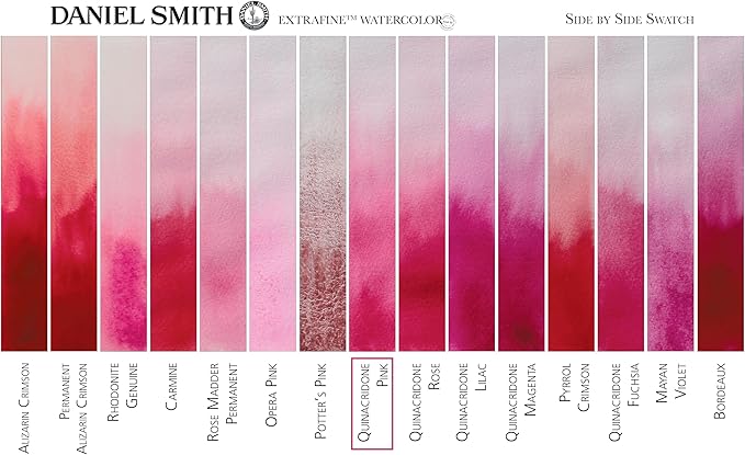 Daniel Smith Extra Fine Watercolor Paint, 5ml Tube, Quinacridone Pink, 284610095