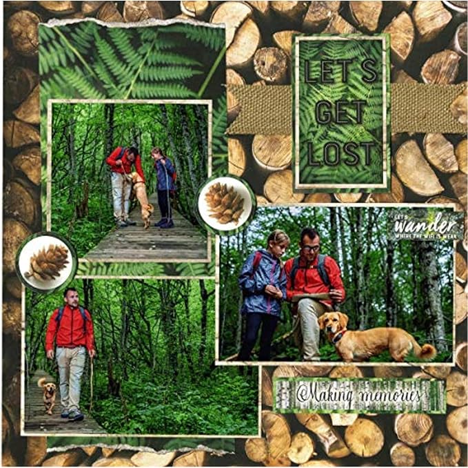 Reminisce (REMBC) Scandinavian Woodland Scrapbook Collection Kit, Multi Color Palette 12x12 inches