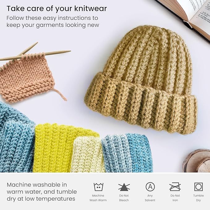 ARTEZA Acrylic Yarn for Crocheting, 4 x 200-g Skeins of Worsted Yarn for Knitting, Hello Sunshine A102, Knitting & Crochet Supplies