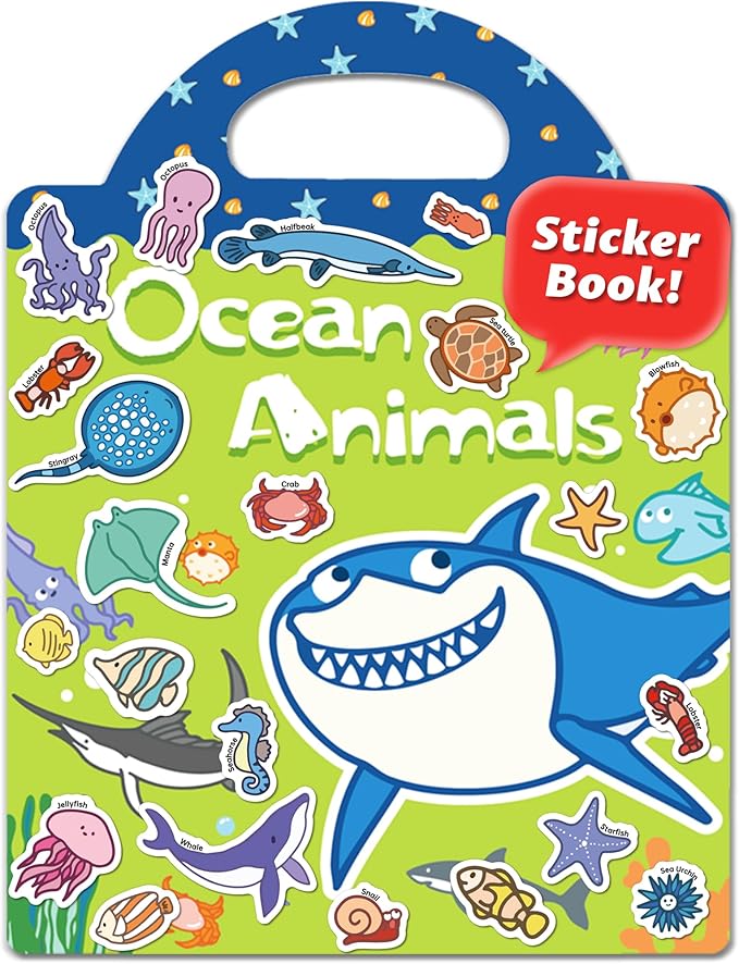 walenced reusable sticker book for toddlers, stickers for kids, toddler craft activities, toddler travel toys ages 3 and up boy girl birthday gifts