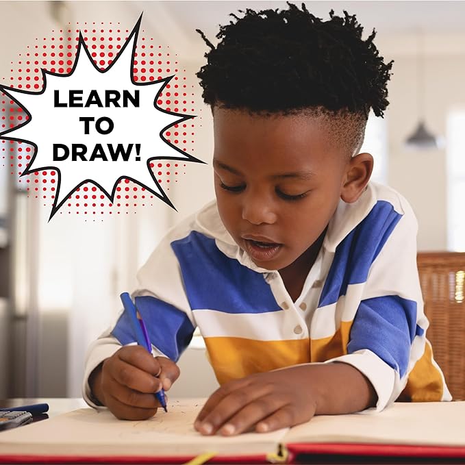 Made By Me Manga Artist Set - How to Draw Anime & Create 2 Comic Books - Great Gifts for Anime Enthusiasts - Awesome Art Kit for Kids