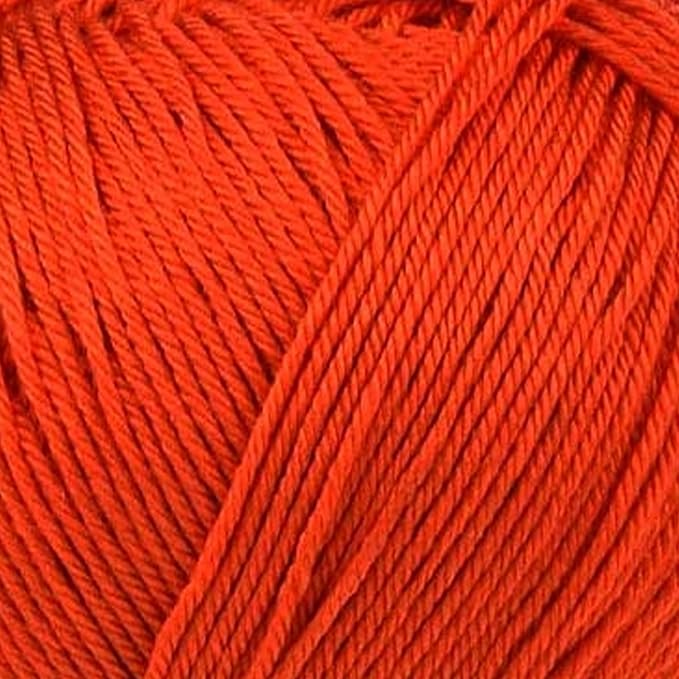 Silky Touch Acrylic Yarn - Soft Sport Weight Yarn for Crochet & Knitting - 100g / 383yds - 100% Microfiber Acrylic - Lightweight Fine Smooth Yarn(Orange - Dark Orange, 1 Skein)