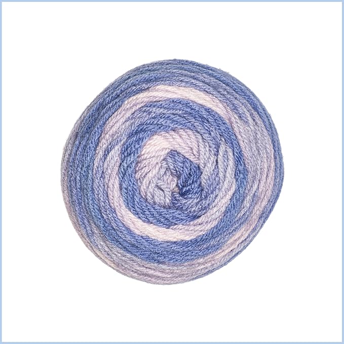 Red Heart Super Saver Ombre Peaceful Yarn - 2 Pack of 283g/10oz - 100% Acrylic - #4 Worsted (Medium) - 482 Yards - Knitting/Crochet