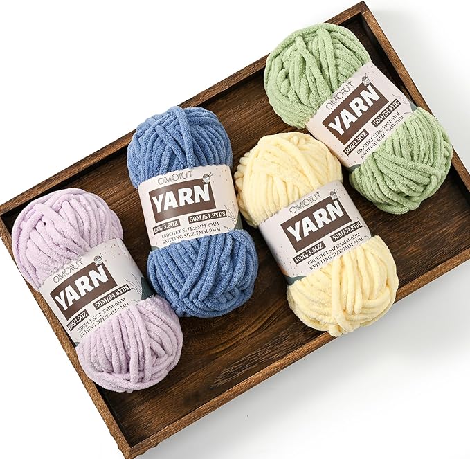 12 Pack Bulky Velvet Chenille Yarn, Baby Yarn for Crocheting Soft Blanket, 1200g(657.6yds) Chunky Crochet Yarn, Thick Multicolor Yarn for Crocheting Amigurumi, Crafts, Home Decor D