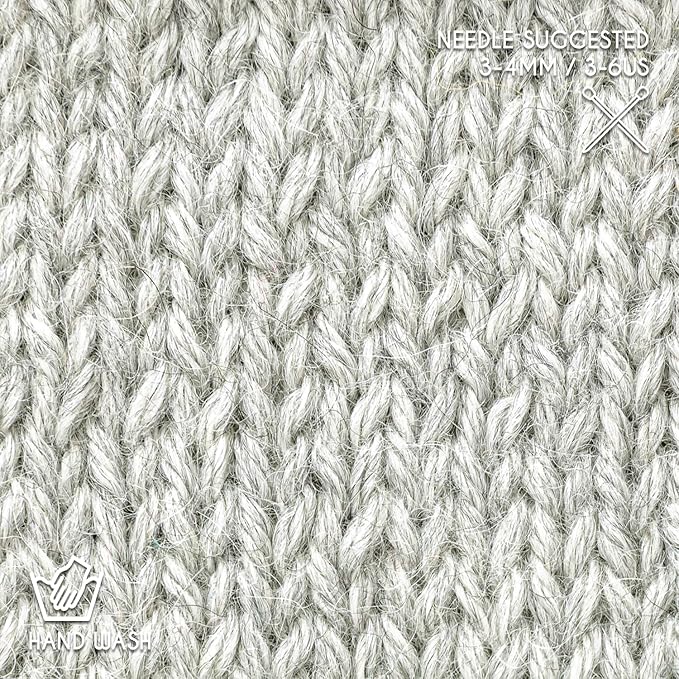Worsted Set (6 x 1.75 oz) Super Soft Baby Alpaca Knitting Yarn Silver Gray 656 Yards