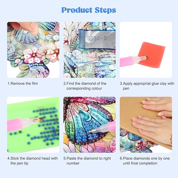 RICUVED Flowers Hanging Diamond Art Kit for Adults, Kettle Special Shaped Crystal Gem Craft Diamond Painting Pendant Kit for Beginners, DIY Hanging Acrylic Art Ornament for Home Garden Wall Decor