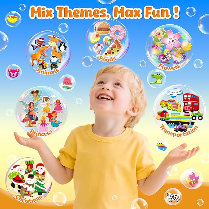 puffy stickers for toddlers,4000+ cute 3d sticker,80 different sheets of kawaii-stickers for kids girls boys, small tiny animal stickers bulk for party favors, teachers reward, scrapbooks craft