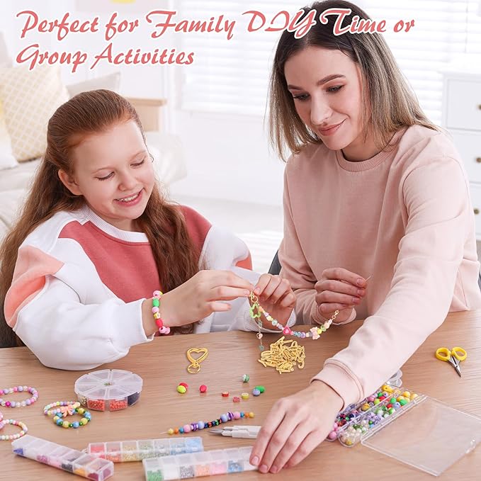 Ecoofor 561 Pcs Keychain Making Kit - Includes 30 Keychain Clips, 40 Extender Chains, 178 Charms, Beading Accessories, Jewelry Pliers - DIY Bag Charms & Jewelry Craft Kit Supplies