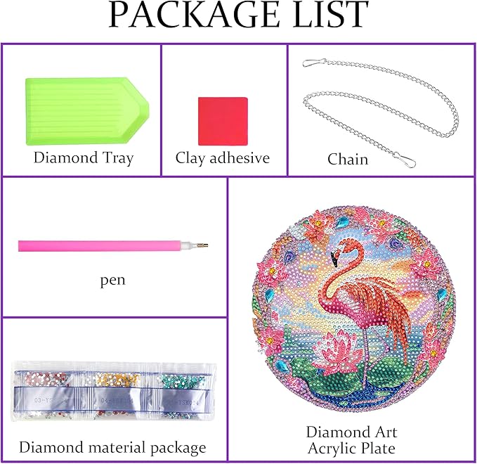 Hanging Diamond Art Kits for Adults Bird – 8x8 Inch Double-Sided Acrylic Board DIY Crystal Diamond Suncatcher Pendant, Sparkling Home Wall or Window Decoration Handmade Gift