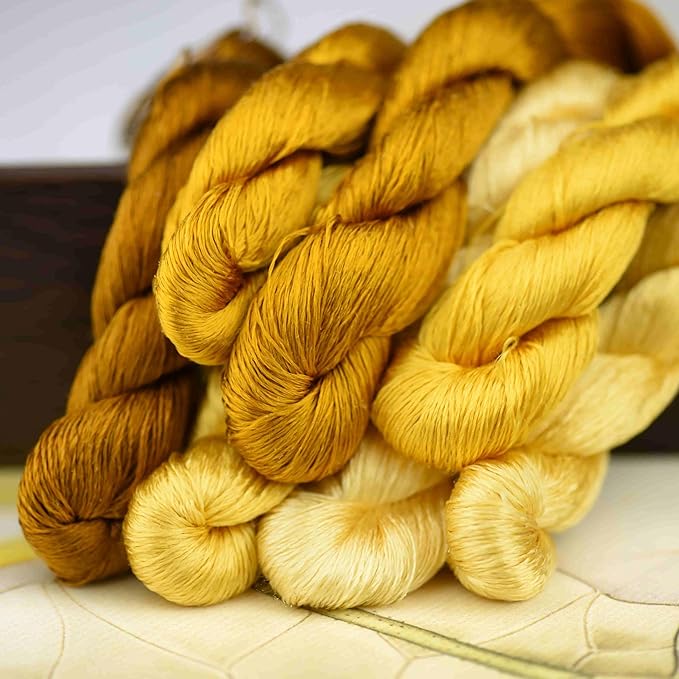 Natural 100% Silk Thread, Handmade Embroidery Thread Silk Floss 7 Colors 110m Each (51)