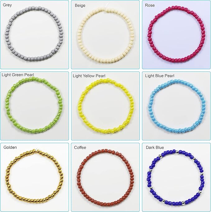 Bala&Fillic Raibow Clear Color 4mm Seed Beads About 1200pcs/100Grams in Bag, 6/0 Glass Craft Beads for Making Bracelet and Necklace (Raibow Clear)