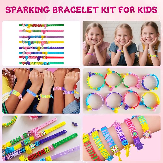 dupamind art & craft kits for kids, christmas gifts friendship bracelet making kit for girls, diy jewelry making kit, birthday present for ages 4-12, toy for age 4, 5, 6, 7, 8, 9, 10, 11, 12 years old