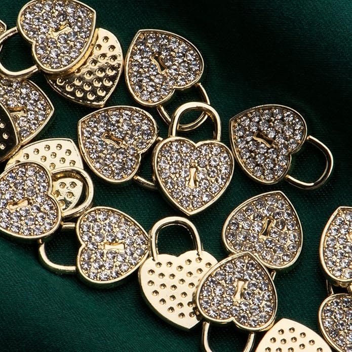 Pack of 20 Rhinestone Charms Gold Plated Pendants Pave Crystal Accessories for Necklace Bracelet Jewelry Making DIY Crafting