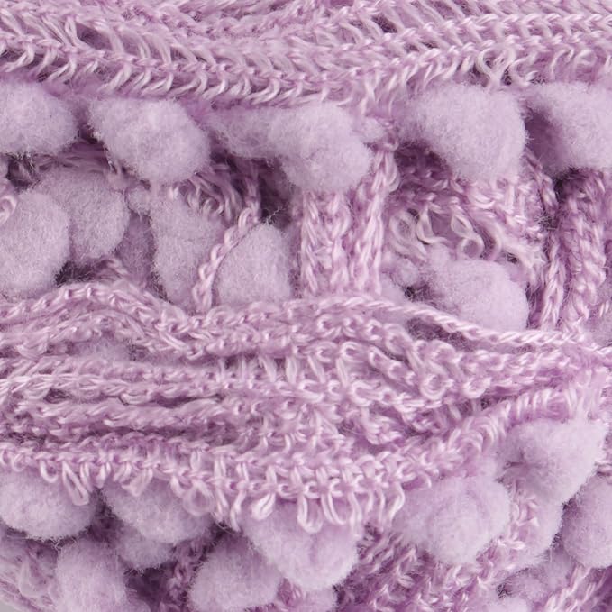 JubileeYarn Fishnet Pom Pom Yarn - 50g Mini Bonbons - Purple - 6 Skeins