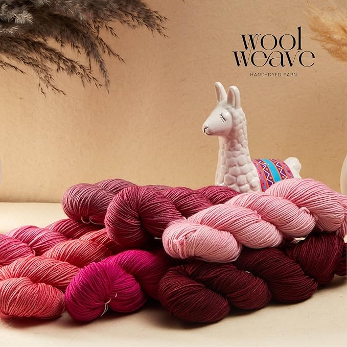 Superwash Merino Wool Yarn for Knitting & Crocheting - Premium Hand Dyed Red Yarn, 100gr, 240 Yards, Dk Weight - Luxurious, Soft & Durable