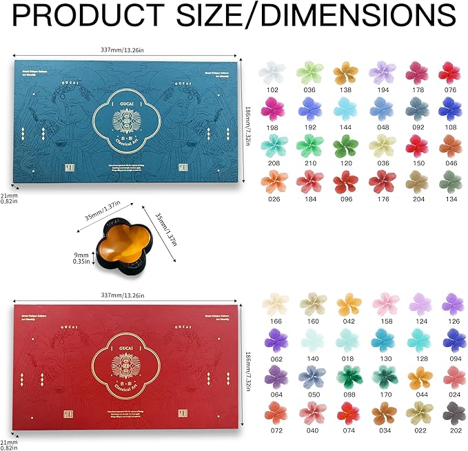 rubens Watercolor Paint Set 48 Colors, Professional Pigment-Rich Water Colors for Adults, Premium Art Supplies Kit, Gift for Artists, Beginners & Students