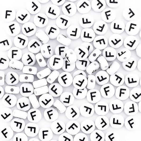 sunrica 300pcs round clay letter beads for charms bracelets making 4x7mm individual white alphabet beads f