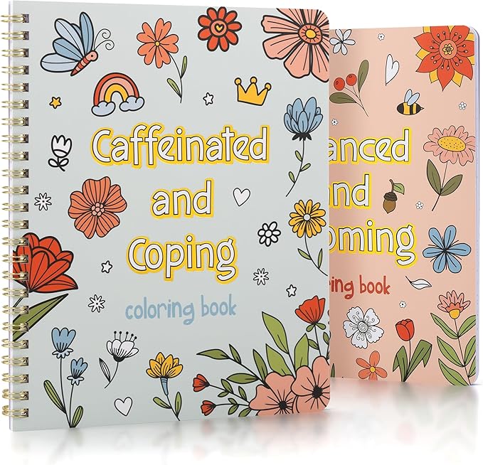 Beautiful Adult Coloring Book Set of 2 for Relaxation - Sassy Motivational and Funny Color Books - The Perfect Stress-Relieving Gift for Women