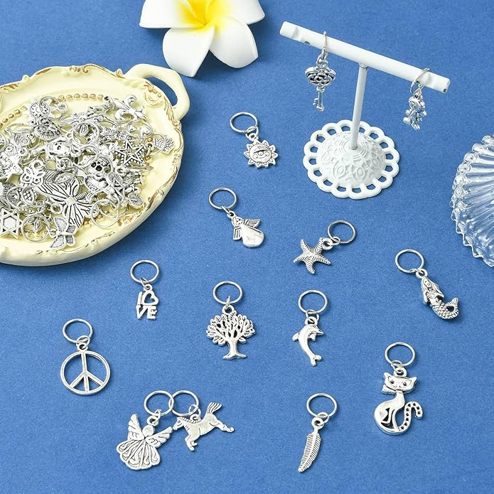 Antique Silver Cross Drink Insect Animal Theme Charms for DIY Jewelry Bracelet Necklace Earring Keychain Decor