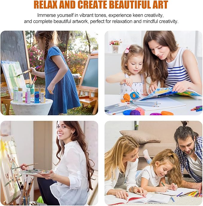 Watercolor Workbook, 100% Cotton Watercolor Paper Pad Set – 4 Pack (52 Sheets), 5.4" x 7.4" Cold Press 140lb / 300gsm Glue Bound Art Paper for Adults, Beginners & Daily Practice
