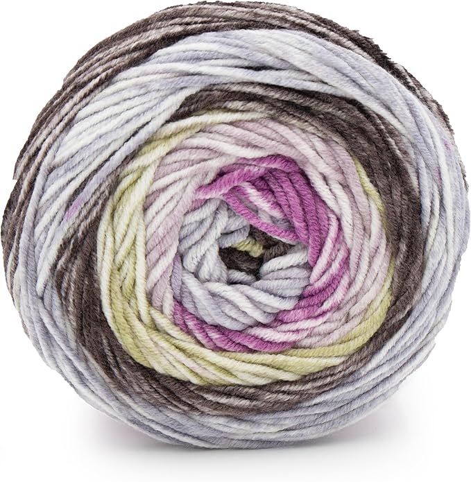 Lion Brand Yarn, Mandala Ombré Variegated Yarn for Crocheting, Knitting, and Crafts, Transform, 1 Pack, Soft, Acrylic Fiber for Cozy Blankets, Worsted Weight Sweaters and Colorful Shawls