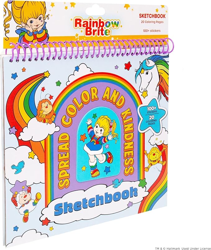 Rainbow Brite Sketchbook 20 Pages & 100+ Stickers