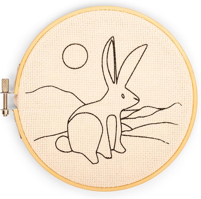 Kikkerland Punch Needle - Hare - Includes Everything Needed