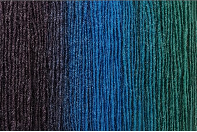 NICEEC 2 Skeins Rainbow Soft Yarn 100% Wool Gradient Multi Color Yarn for Crocheting Knit Total Length 180m×2(196yds×2,50g×2)-8#