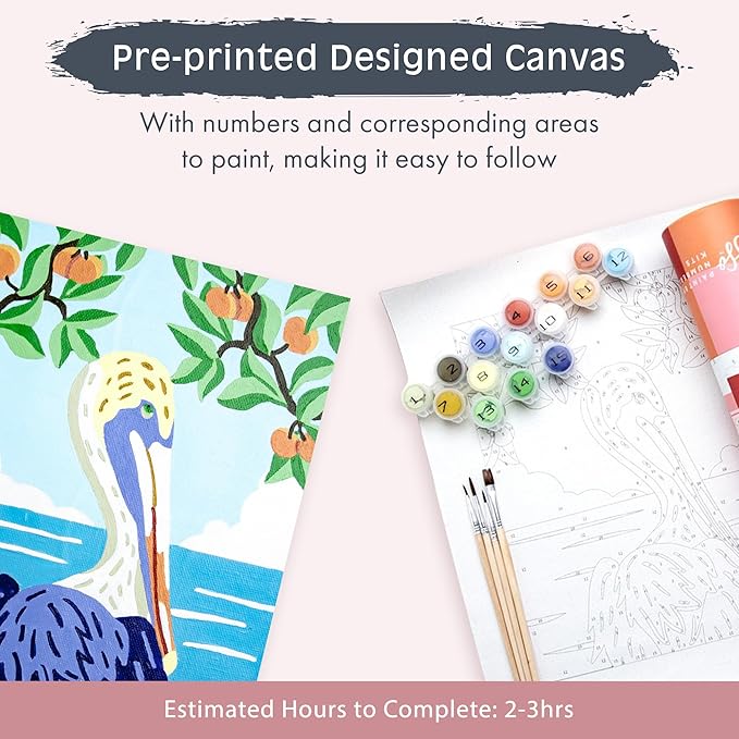 Pink Picasso Kits Colorful Destinations Paint by Number for Adults and Teens | DIY Unique Canvas Painting Kits Color by Numbers Arts & Crafts Kit | Sunshine State 8x10 - Paint Kit Set