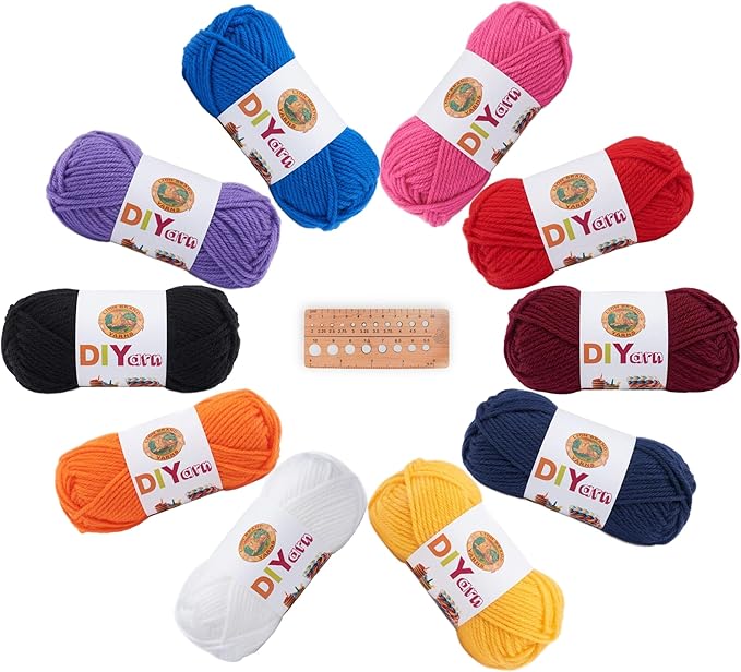 Lion Brand Yarn - DIY - 10 Color Assortment