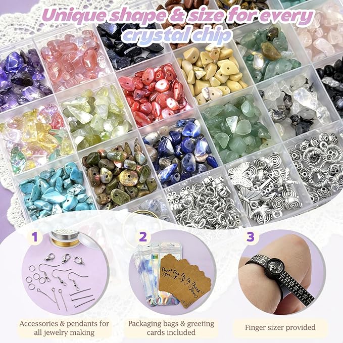 Queenme Jewelry Making Supplies Kit: 1200pcs Crystal Beads for Adults DIY Bracelet & Earring Making – Complete Craft Tools Set for Women Home Hobbyists