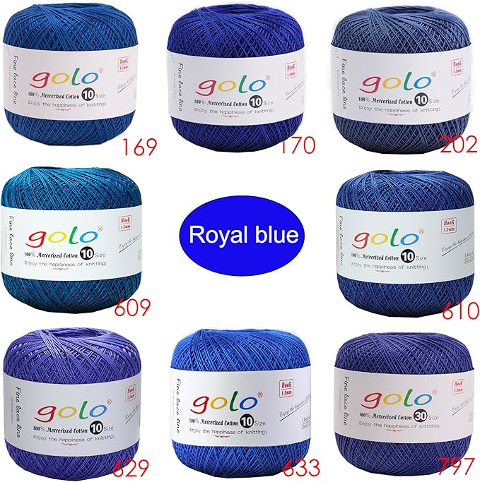 golo Cotton Crochet Thread Balls Size 10 Cotton Knitting Thread Yarn for Crochet Purplish red 757