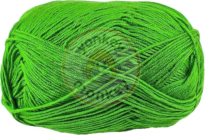 10-Pack of Yonkey Monkey 500 Grams Yarn - 70% Rayon derived from Bamboo, 30% Cotton - Imported - Grass Green 9035
