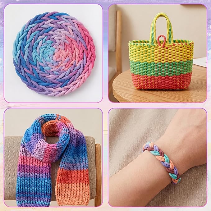 Foyods 120PCS Weaving Loom Refill Loops, 12 Colors Weaving Loops for 7-Inch Weaving Loom & Potholder Loops/Loom Loops/Potholder Loom Loops/Weaving Loom Bands
