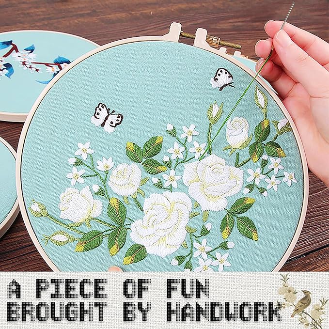 14 Skeins White Embroidery Floss, White Embroidery Thread, Friendship Bracelet String, Cross Stitch for DIY Making, Embroidery Crafts