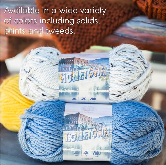 Lion Brand Yarn, Hometown Super Bulky Yarn, Valentine Pack, 15 Skeins