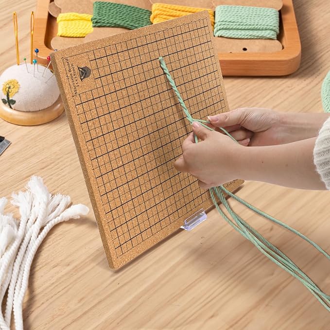 Tosnail 12 x 16 Inches Macrame Board, Macramé Tools Accessories, Beading Mats, Trays for Knotting, Braiding, Cording, Threading, Bracelet Jewelry Making