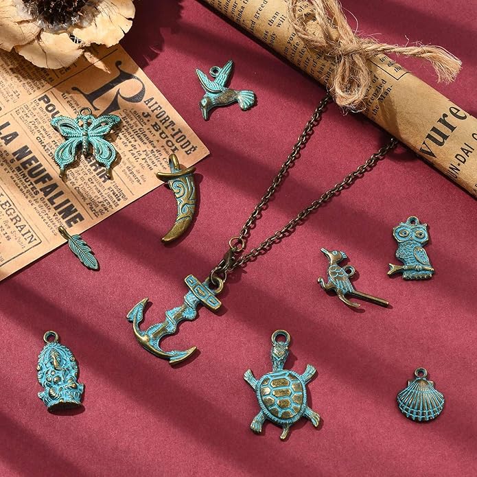 Antique Silver Cross Drink Insect Animal Theme Charms for DIY Jewelry Bracelet Necklace Earring Keychain Decor
