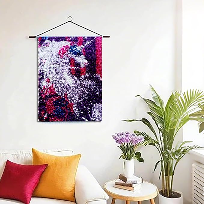 KitsMaster Magical Unicorn Latch Hook Rug Kit, Colorful Fantasy DIY Craft for Adults, Fantasy Animal Rug DIY Home Décor, Gifts & Relaxation, 23.6''x15.8'’(Unicorn Mirage)