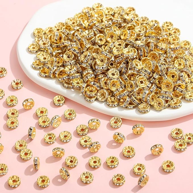 ZSFLZS 500pcs 6mm Rondelle Spacer Beads for Bracelets Making, Heishi Polymer Flat Disc Spacer Bead for Jewelry Making, Spacer Beads for Bracelets Clay Beads for Jewelry Making,