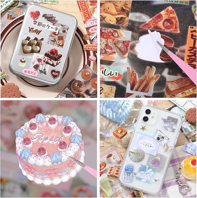 1300+ Pcs Japanese Sticker Book- Aesthetic Cute Y2K Retro Sticker Book - Japanese Stationery Stickers for Scrapbooking, Journals, Planners, Water Bottles & Junk Journal Supplies