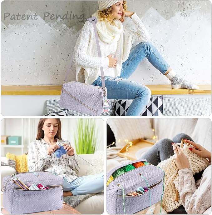Crochet Bag Organizer - Knitting & Crocheting Yarn Storage - Yarn Holder for Accessories & Gifts